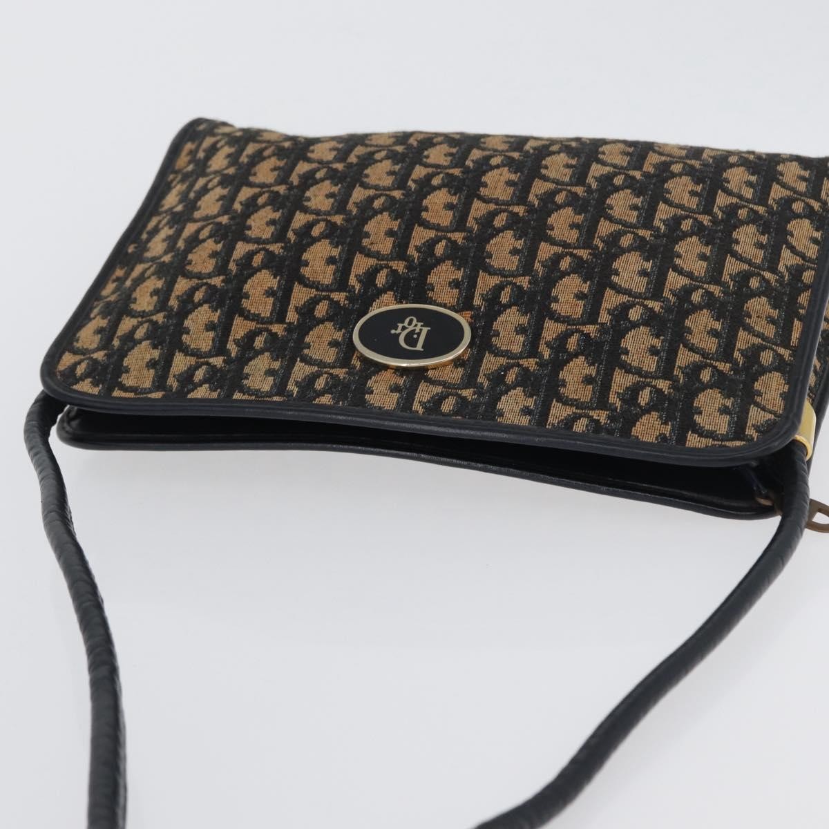 Christian Dior Vintage Trotter Shoulder Bag Canvas Navy Canvas Shoulder Bag Bag (Pre-Owned)