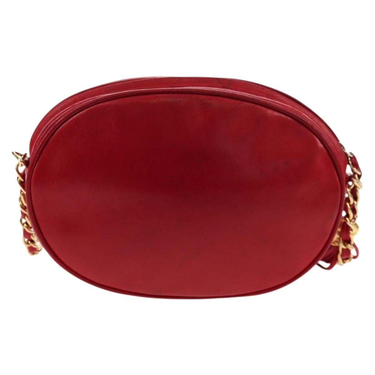 Chanel Vintage Oval Cc Tassel Crossbody Bag Leather Red Leather Shoulder Bag Bag