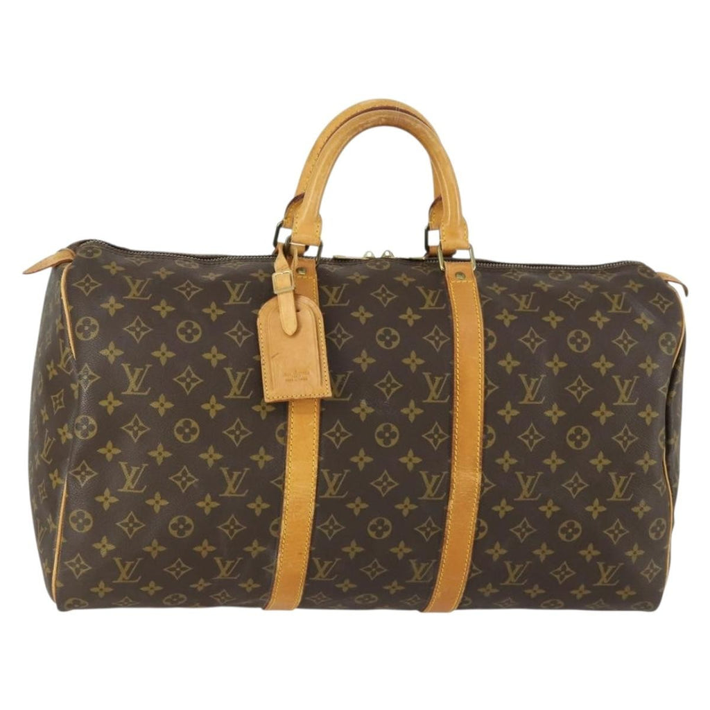 Louis Vuitton Keepall Bag Monogram Canvas Brown Canvas Travel Bag