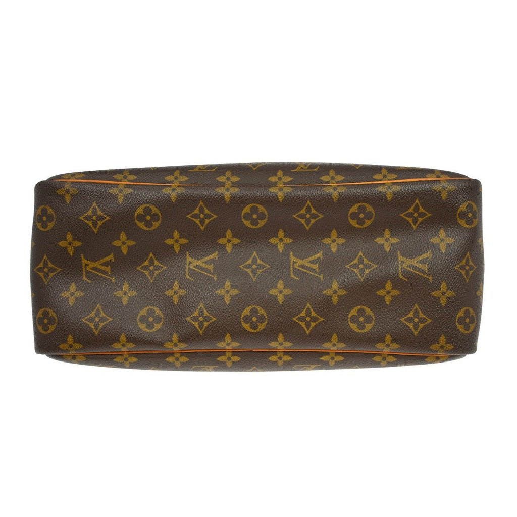 Louis Vuitton Deauville Handbag Monogram Canvas Brown Canvas Handbag