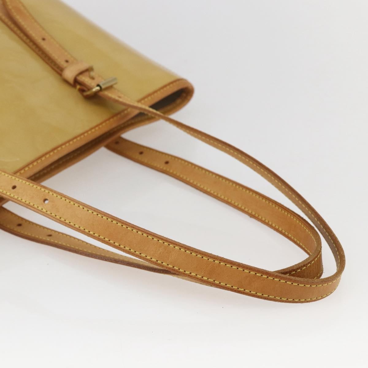 Louis Vuitton Bucket Bag Monogram Vernis Beige Patent_Leather Shoulder Bag