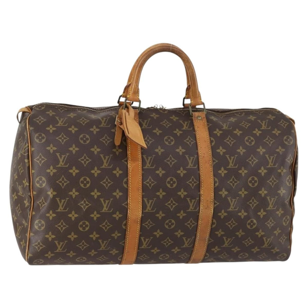 Louis Vuitton Keepall Bag Monogram Canvas Brown Canvas Travel Bag