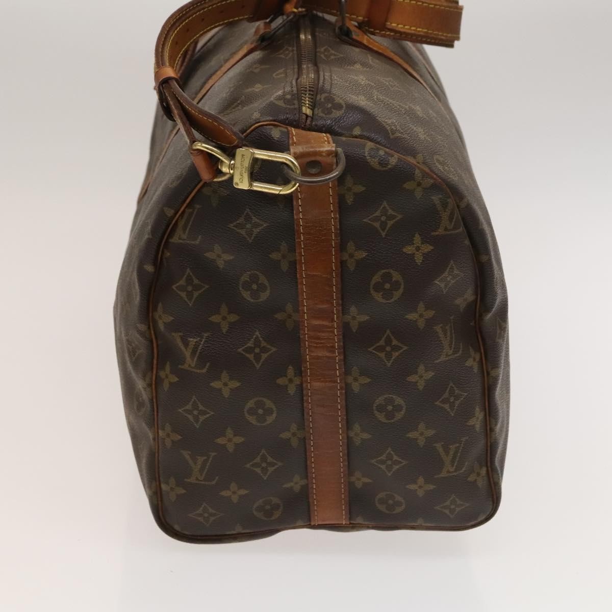 Louis Vuitton Keepall Bandouliere Bag Monogram Canvas Brown Canvas Travel Bag