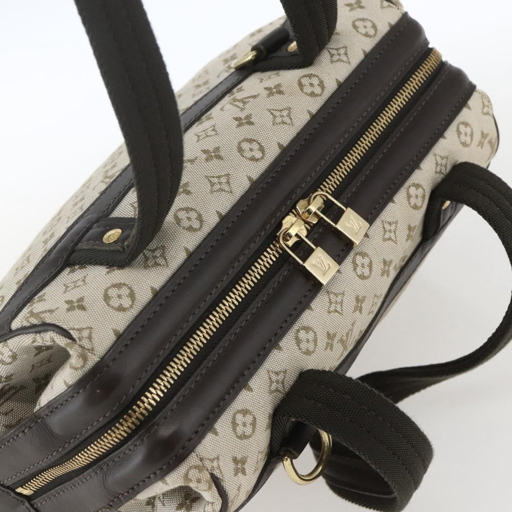 Louis Vuitton Josephine Handbag Mini Lin Khaki Canvas Handbag