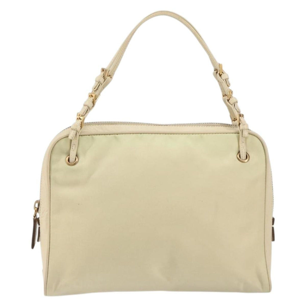 Prada Vintage Handbag Tessuto Beige Nylon Handbag