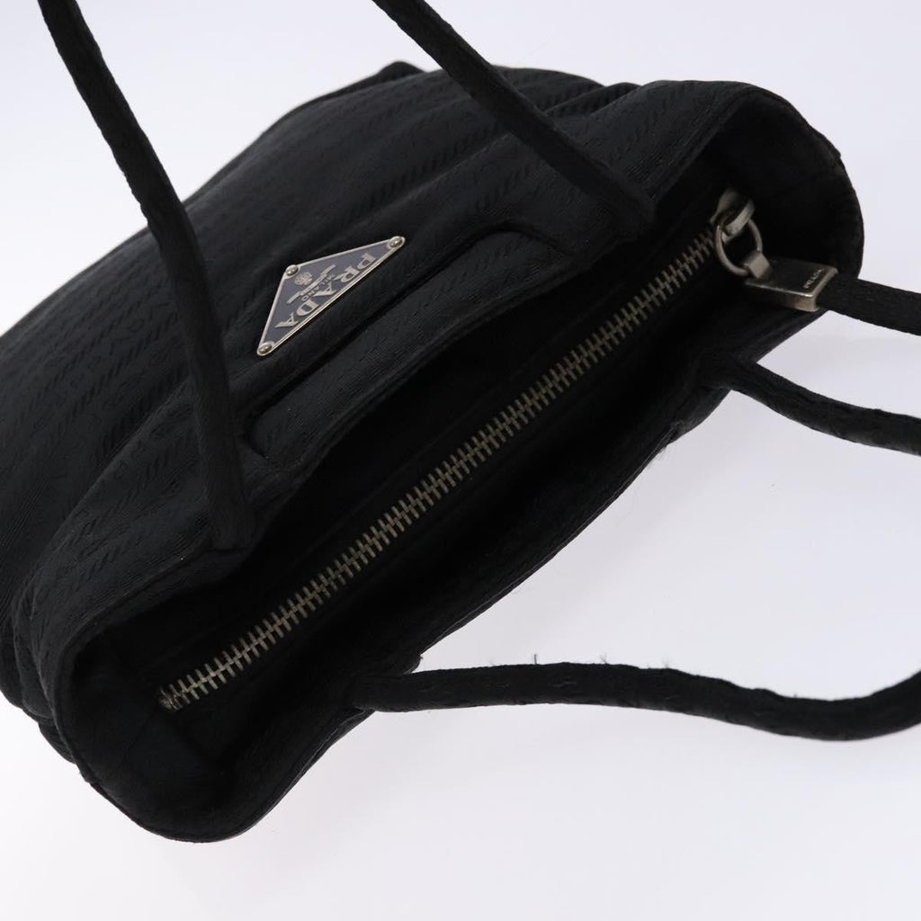 Prada Vintage Zip Handbag Tessuto Black Nylon Handbag