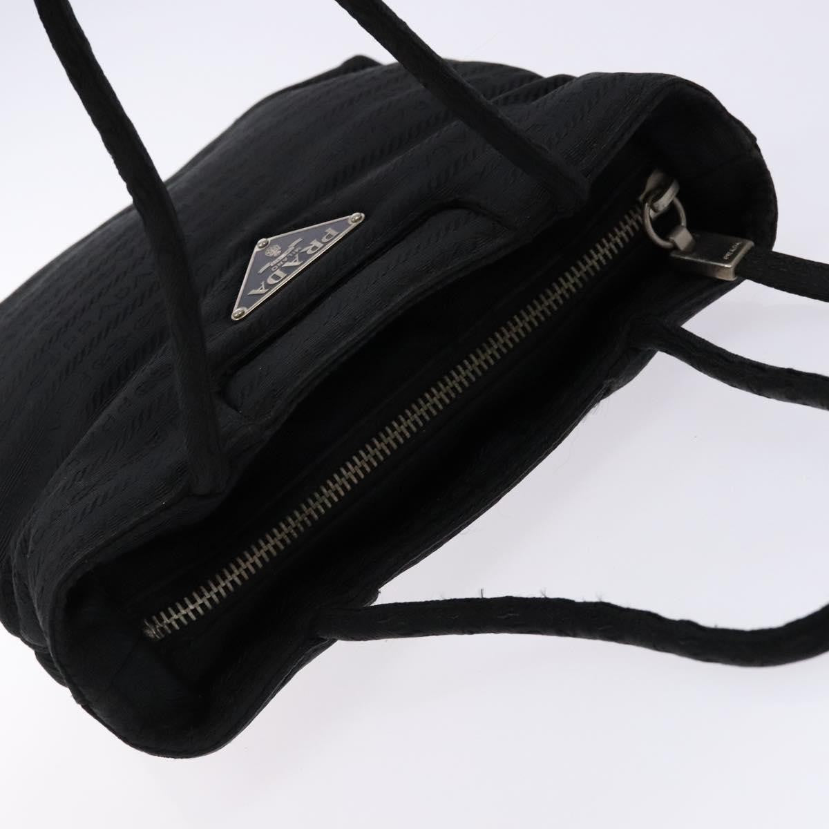 Prada Vintage Zip Handbag Tessuto Black Nylon Handbag