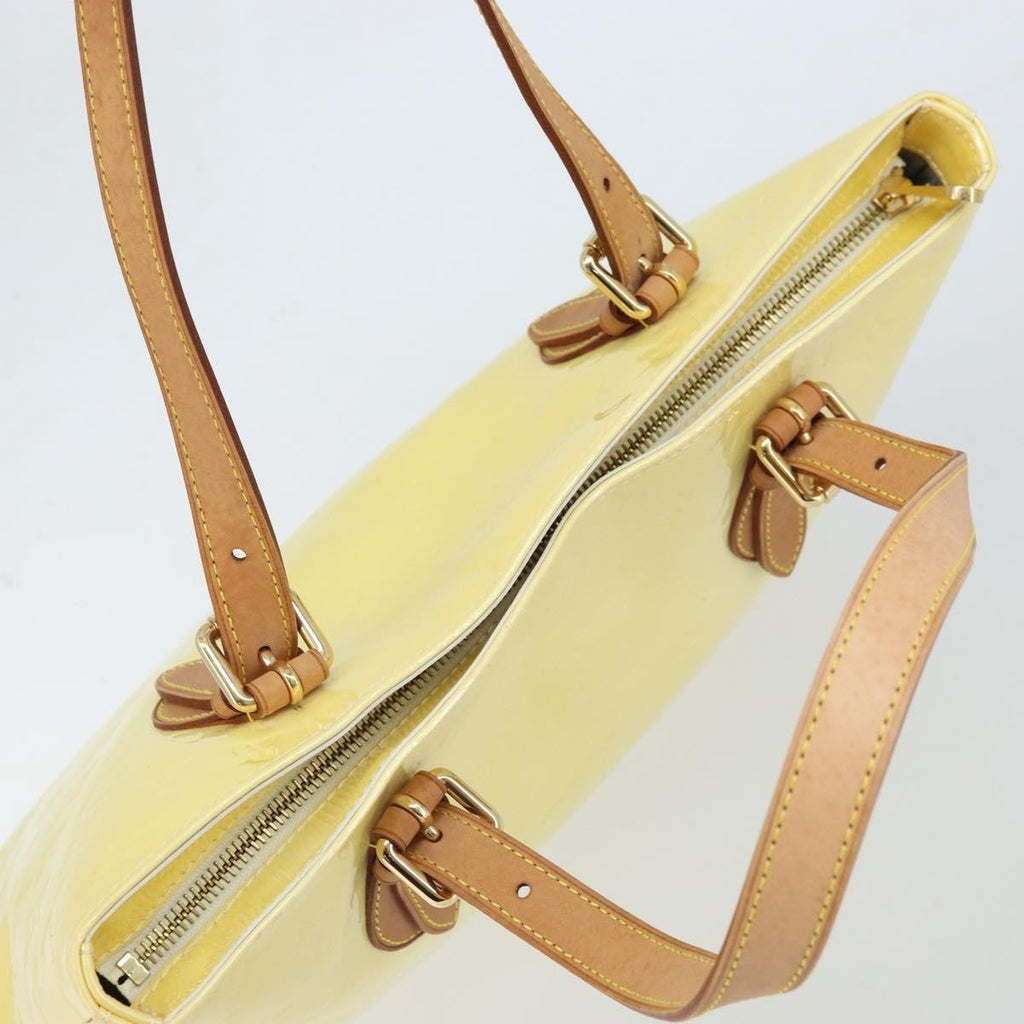 Louis Vuitton Brentwood Handbag Monogram Vernis Yellow Patent_Leather Tote Bag