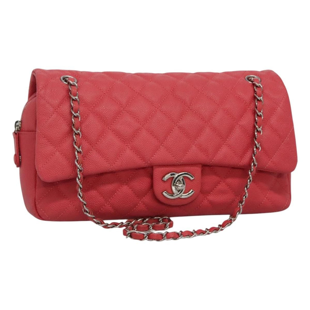 Chanel Flap Shoulder Bag Quilted Lambskin Pink Calfskin Shoulder Bag Bag