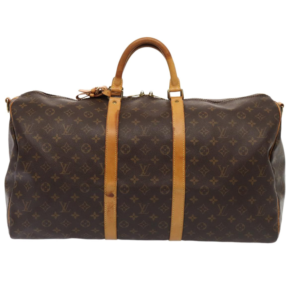 Louis Vuitton Keepall Bandouliere Bag Monogram Canvas Brown Canvas Travel Bag