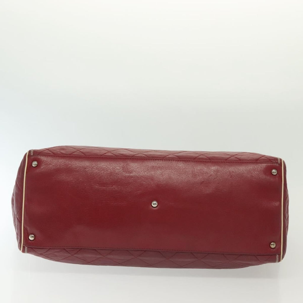 Chanel Vintage Reissue Chain Shopping Tote Leather Red Leather Bag