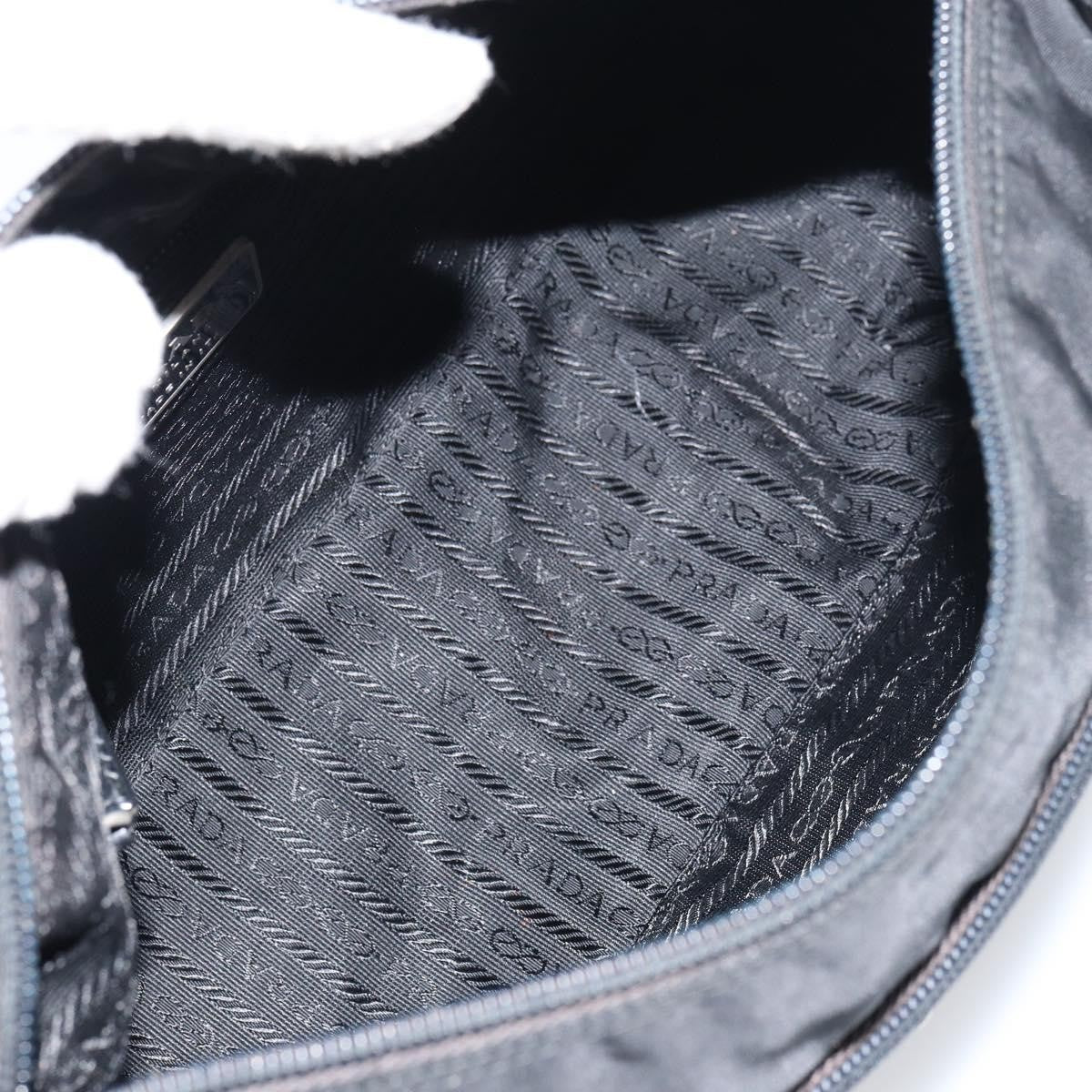 Prada Front Zip Messenger Bag Tessuto Black Nylon Shoulder Bag Bag