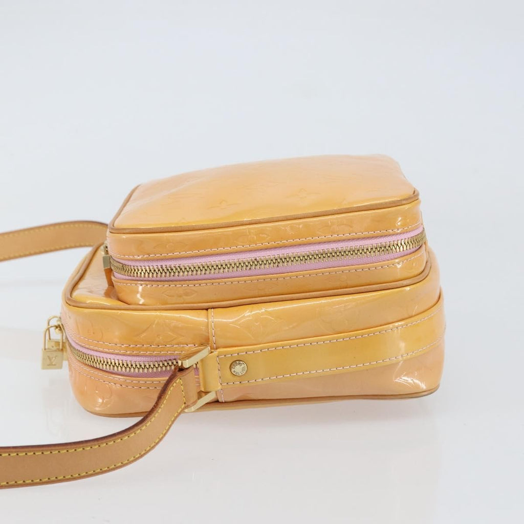 Louis Vuitton Wooster Handbag Monogram Vernis Yellow Patent_Leather Shoulder Bag