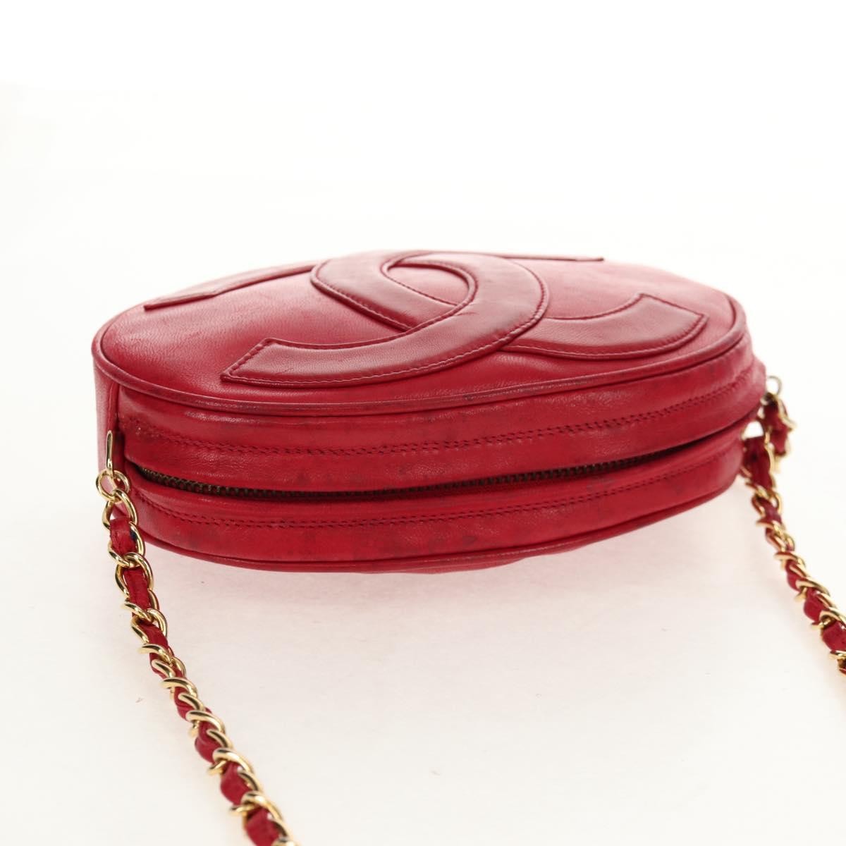 Chanel Vintage Oval Cc Tassel Crossbody Bag Leather Red Leather Shoulder Bag Bag