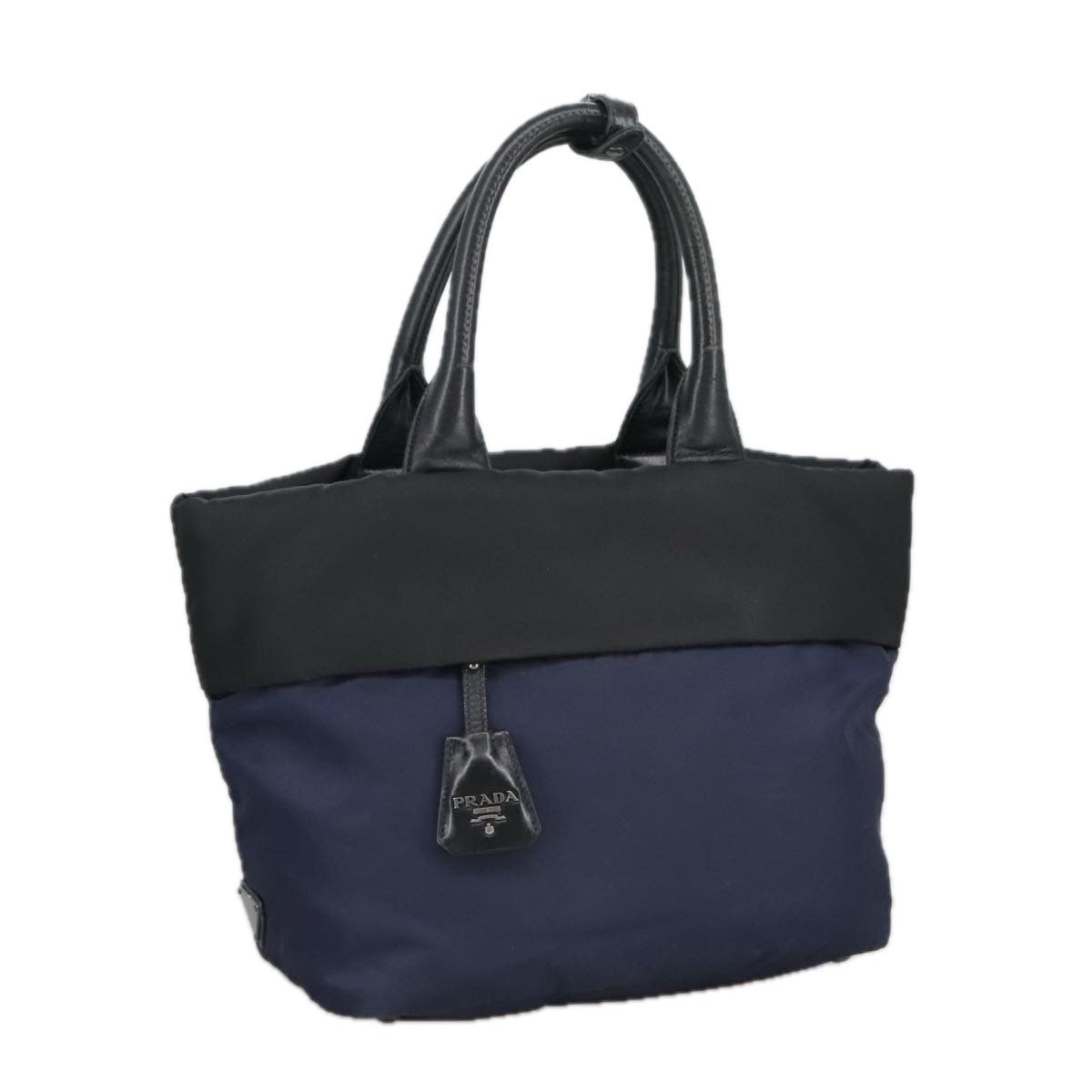 Prada Convertible Double Tote Tessuto Navy Nylon Tote Bag Bag