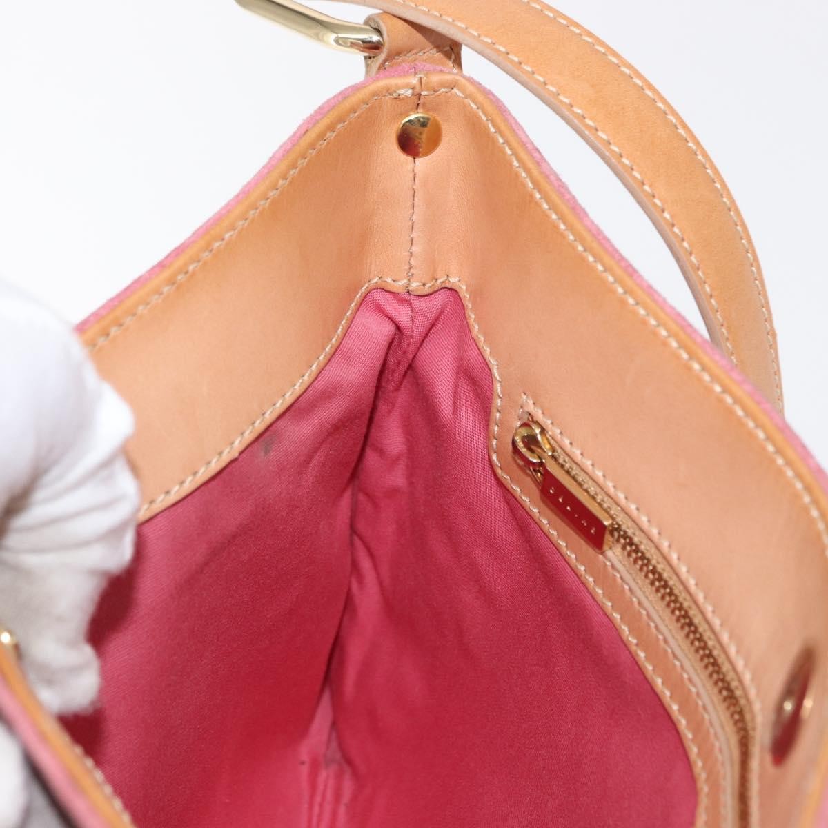 Celine C Macadam Shoulder Bag Suede Pink Suede Shoulder Bag Bag