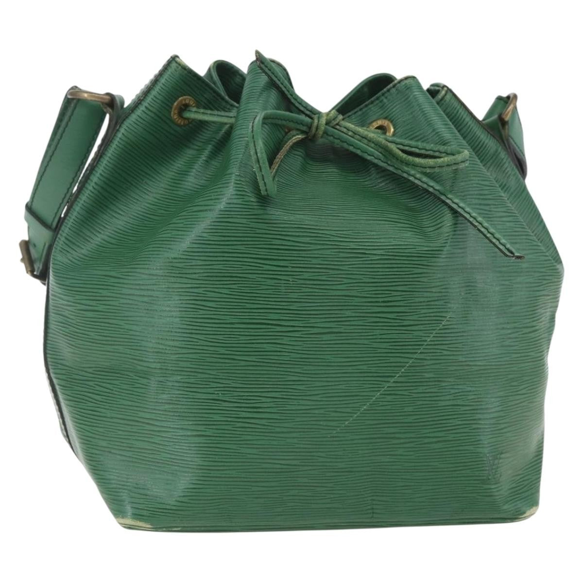 Louis Vuitton Petit Noe Handbag Epi Leather Green Leather Shoulder Bag