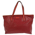 Gucci Plus Tote Gg Imprime Red Leather Tote Bag Bag (Pre-Owned)