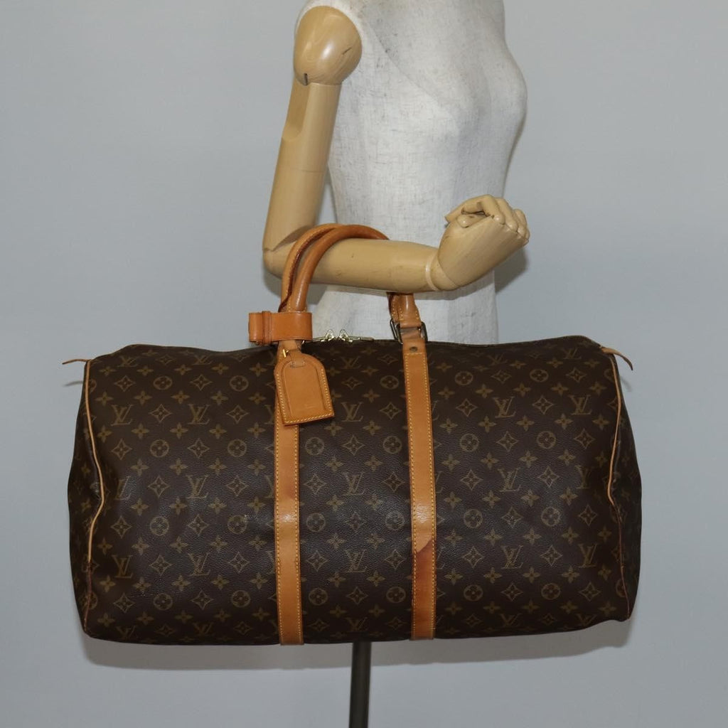 Louis Vuitton Keepall Bag Monogram Canvas Brown Canvas Travel Bag