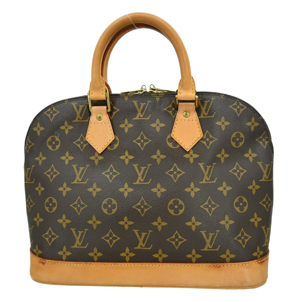 Louis Vuitton Alma Handbag Monogram Canvas Brown Canvas Handbag