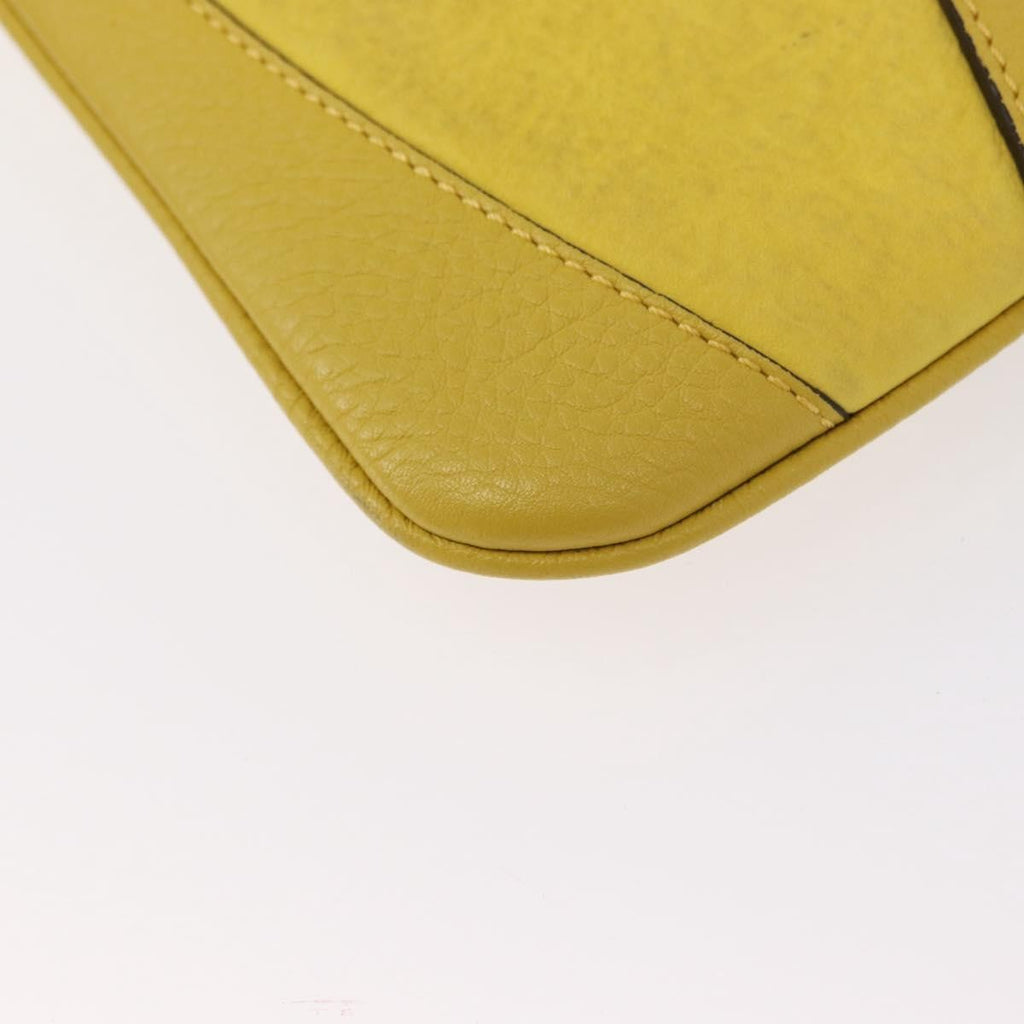 Burberry Vintage Shoulder Bag Leather Yellow Leather Shoulder Bag