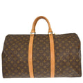 Louis Vuitton Keepall Bag Monogram Canvas Brown Canvas Travel Bag