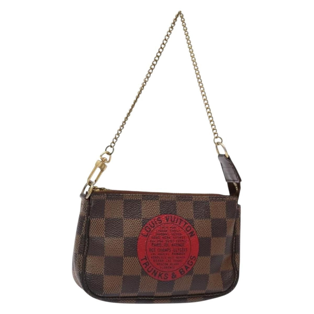 Louis Vuitton Pochette Accessoires Limited Edition Damier Brown Canvas Clutche & Pouche Bag