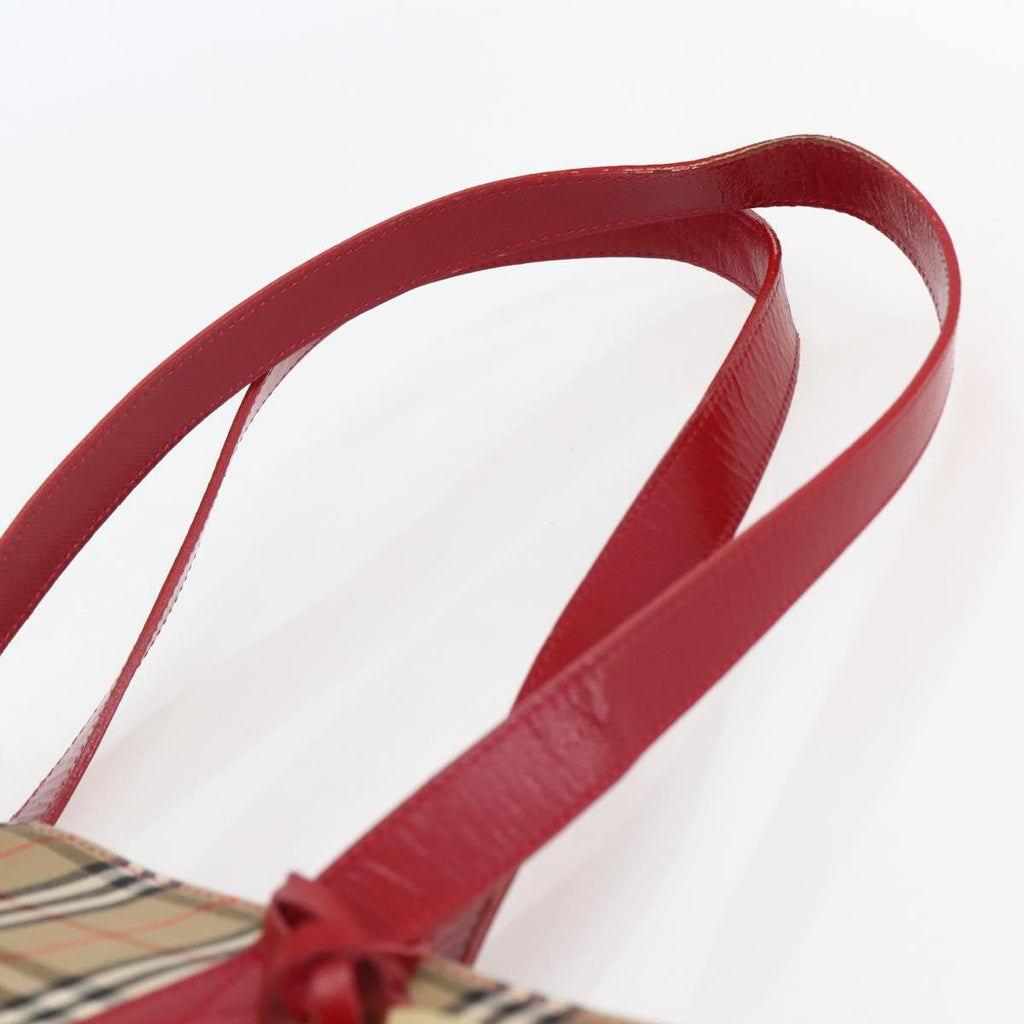 Burberry Nova Check Tote Canvas Check Pattern Beige Canvas Tote Bag