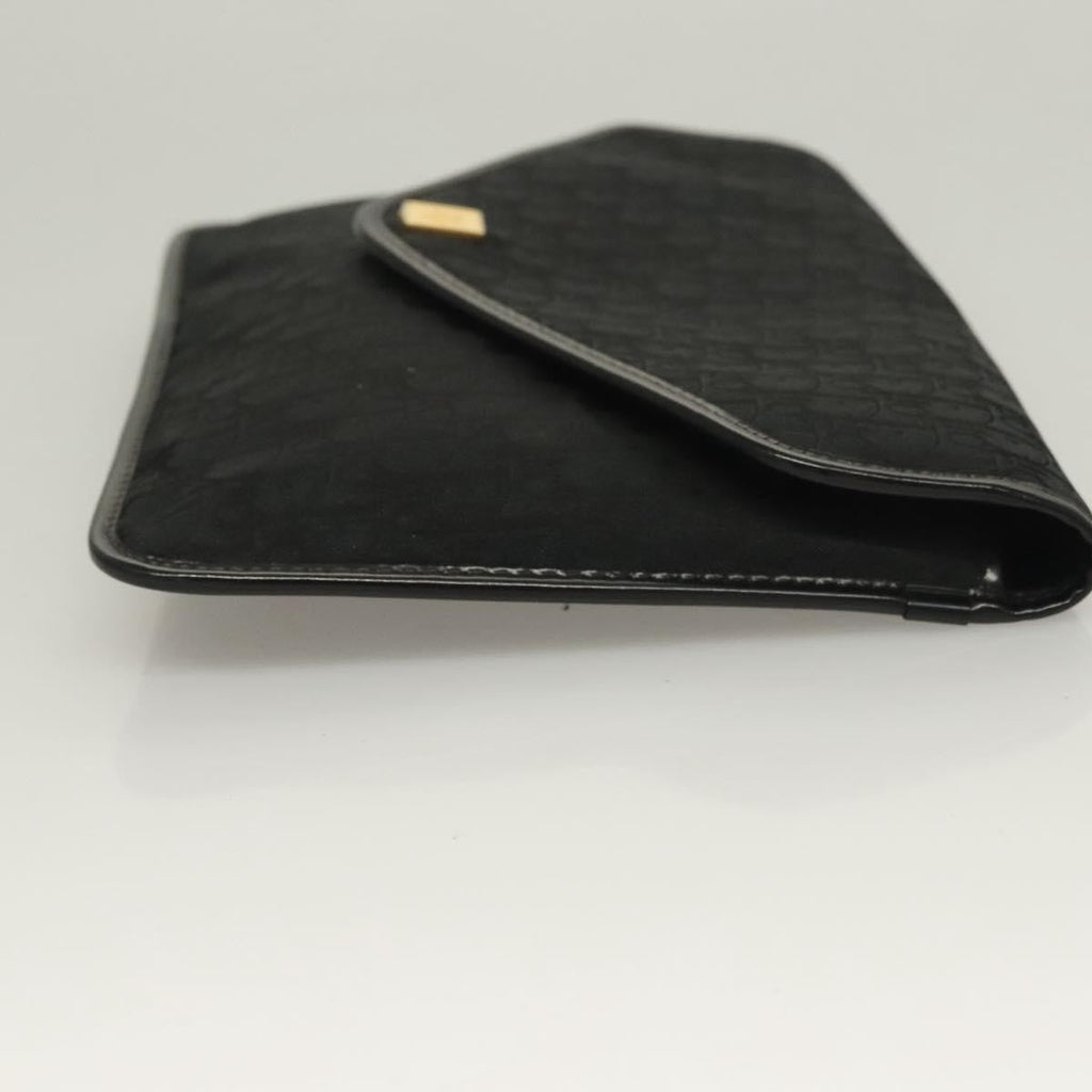 Christian Dior Vintage Trotter Pouch Diorissimo Canvas Black Canvas Clutche & Pouche Bag (Pre-Owned)