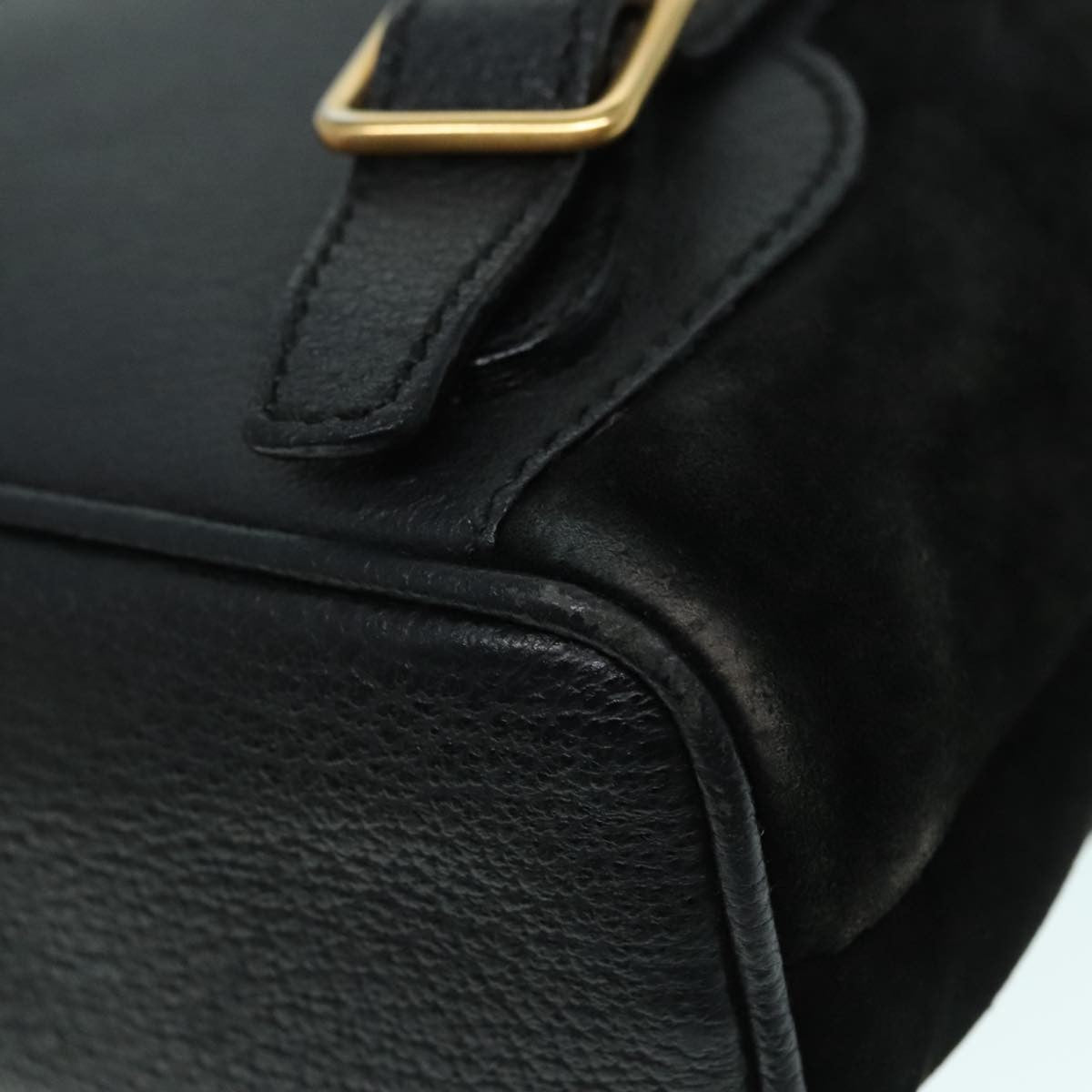 Gucci Gucci Bamboo Backpack Daim Black Suede Backpack Bag (Pre-Owned)