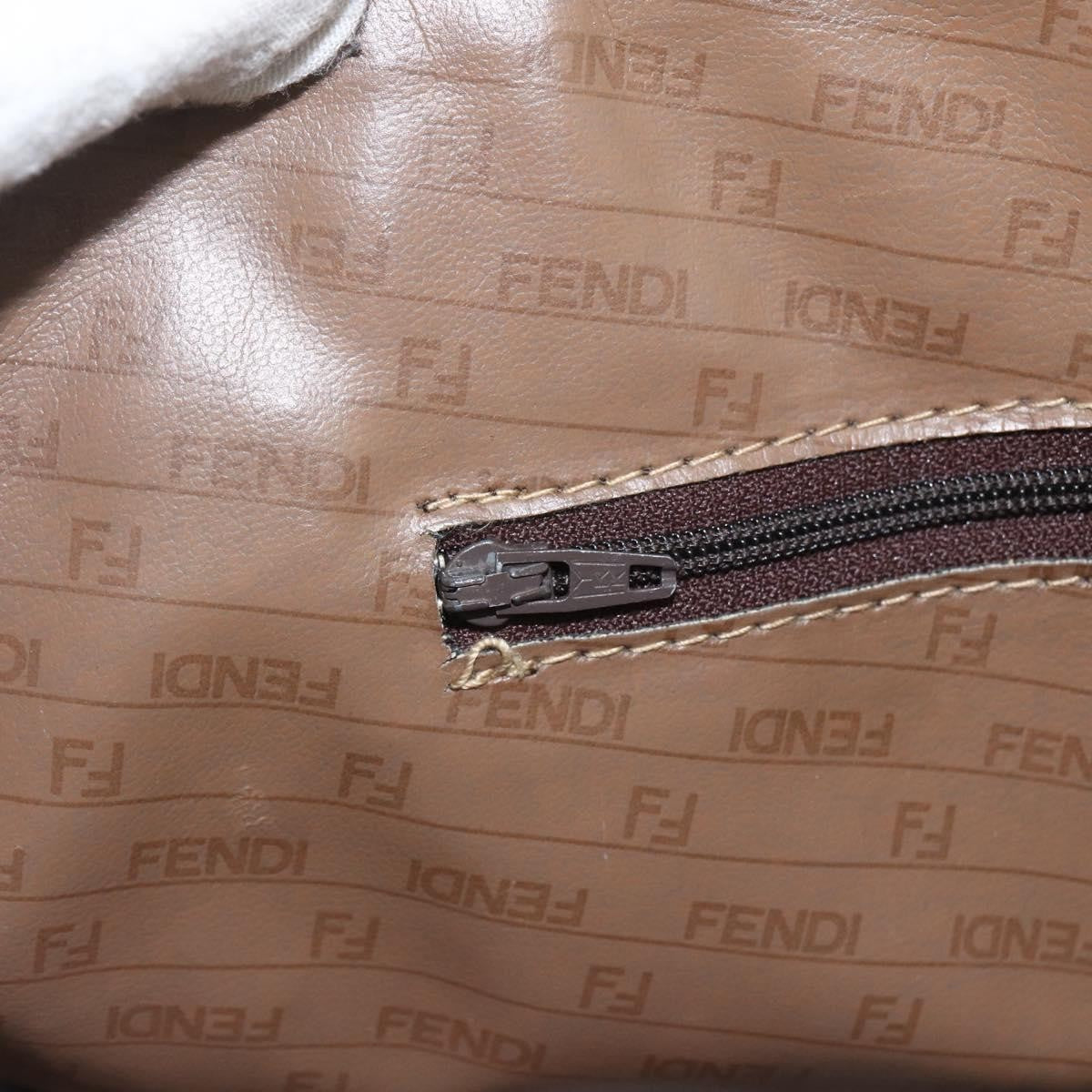 Fendi Zucchino Canvas Brown Canvas Handbag