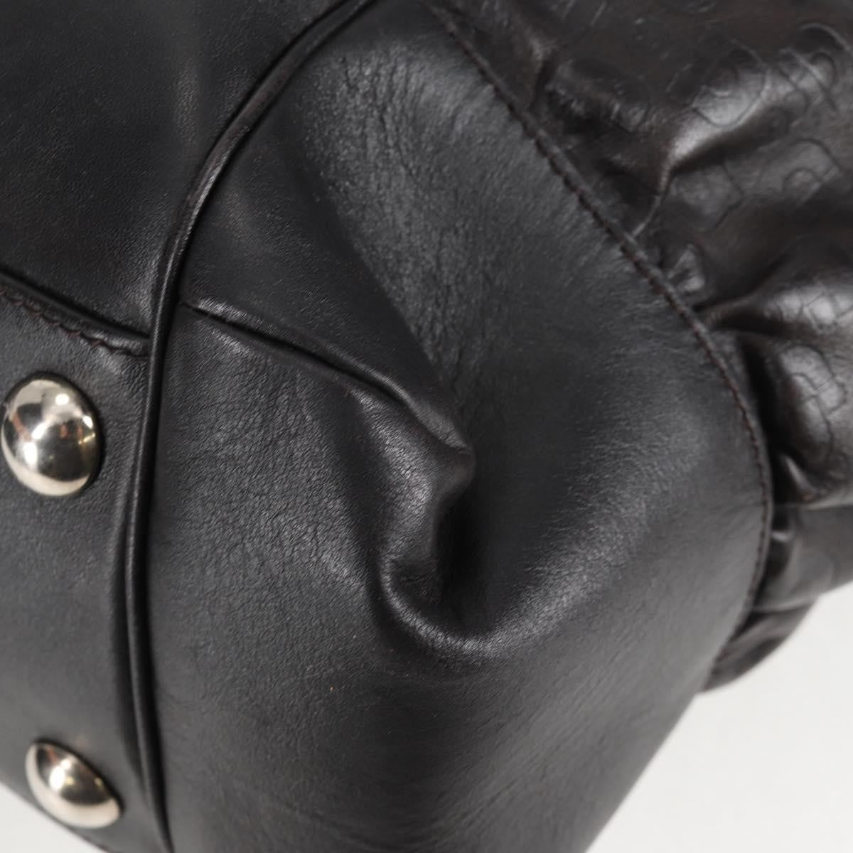 Gucci Full Moon Tote Leather Black Leather Tote Bag Bag (Pre-Owned)