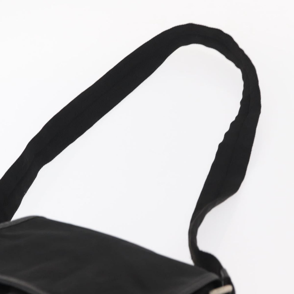 Prada Logo Flap Messenger Bag Tessuto Black Nylon Shoulder Bag Bag