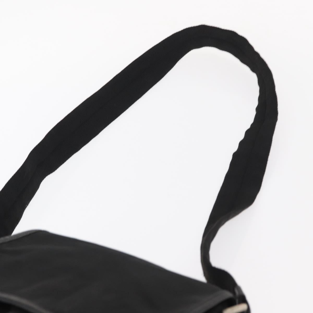 Prada Logo Flap Messenger Bag Tessuto Black Nylon Shoulder Bag Bag