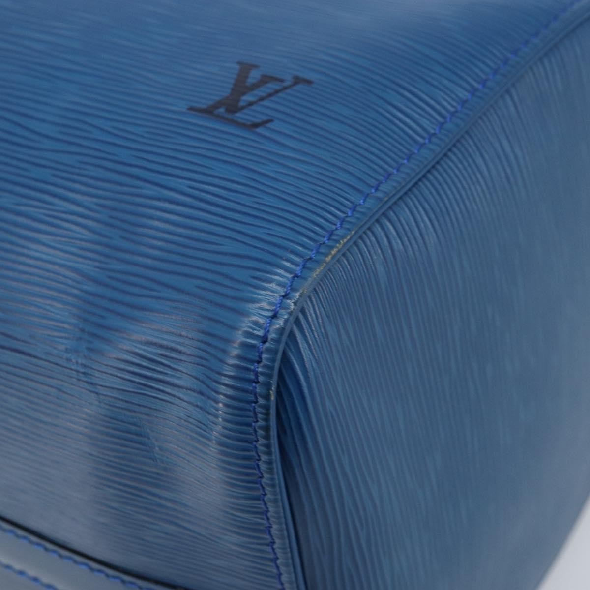 Louis Vuitton Speedy Handbag Epi Leather Blue Leather Handbag