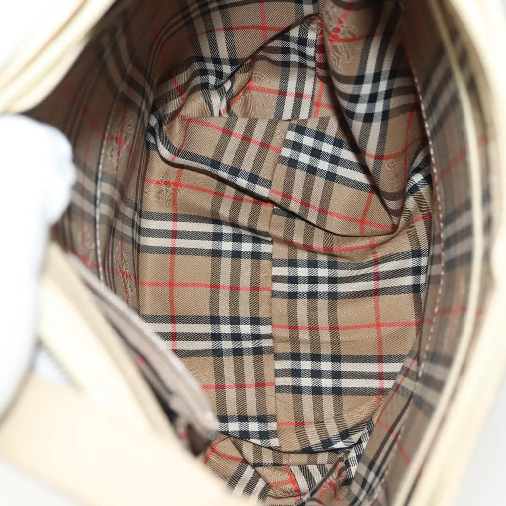Burberry Shoulder Bag Leather Beige Leather Shoulder Bag