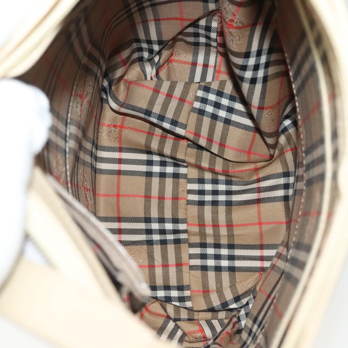 Burberry Shoulder Bag Leather Beige Leather Shoulder Bag