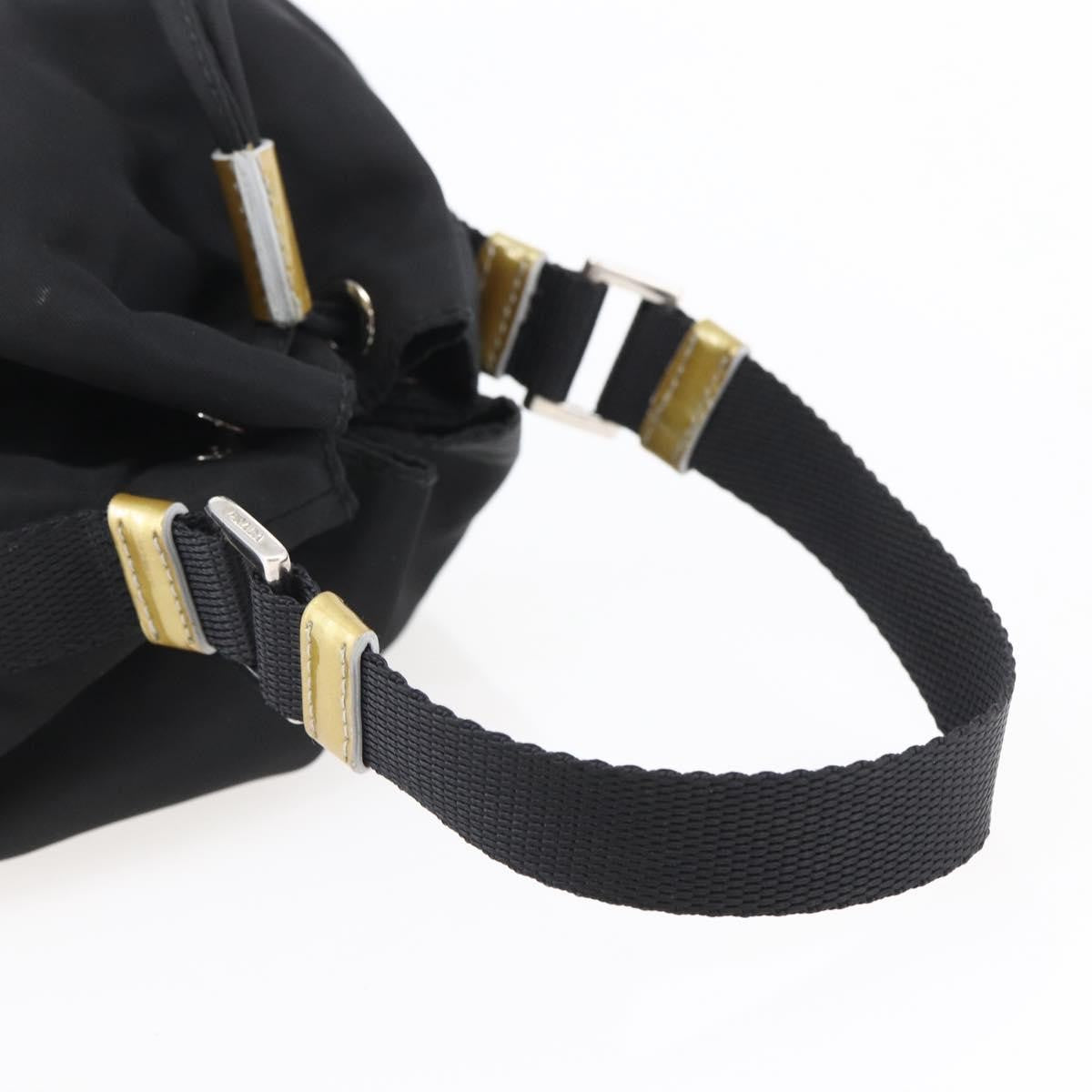 Prada Duet Drawstring Bucket Bag Tessuto Black Nylon Bag