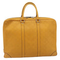 Louis Vuitton Porte-Documents Voyage Briefcase Damier Infini Leather Yellow Leather Briefcase Bag