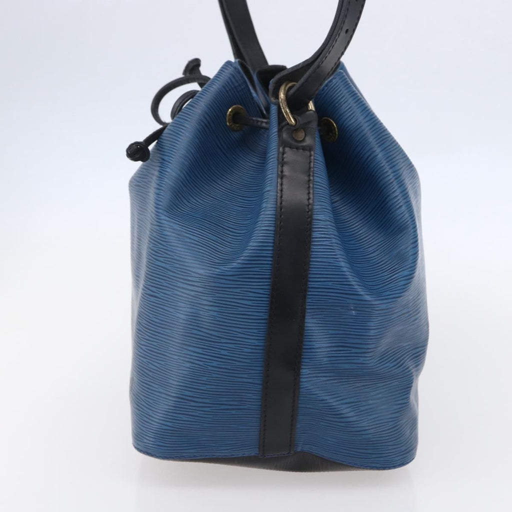 Louis Vuitton Petit Noe Handbag Epi Leather Blue Leather Shoulder Bag