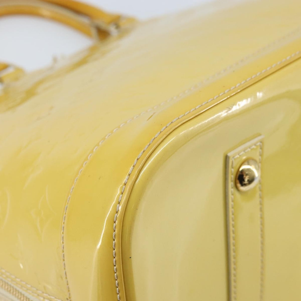 Louis Vuitton Alma Handbag Monogram Vernis Yellow Patent_Leather Handbag