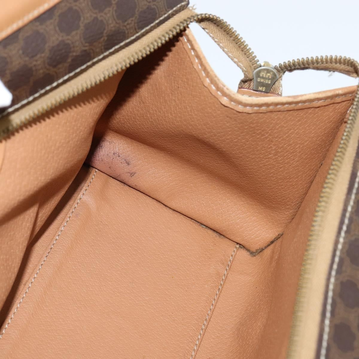 Celine Vintage Macadam Tote Bag Canvas Brown Canvas Tote Bag Bag
