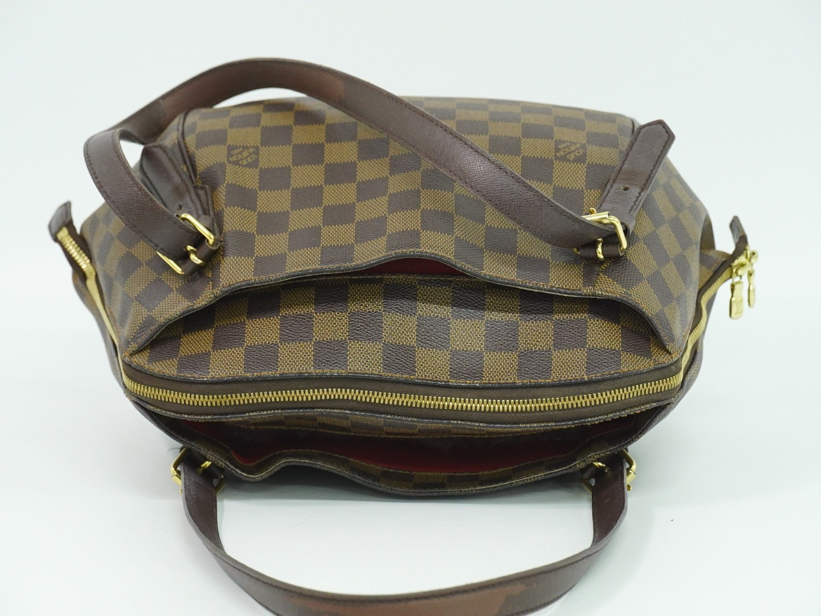 Louis Vuitton Belem Handbag Damier Brown Canvas Shoulder Bag