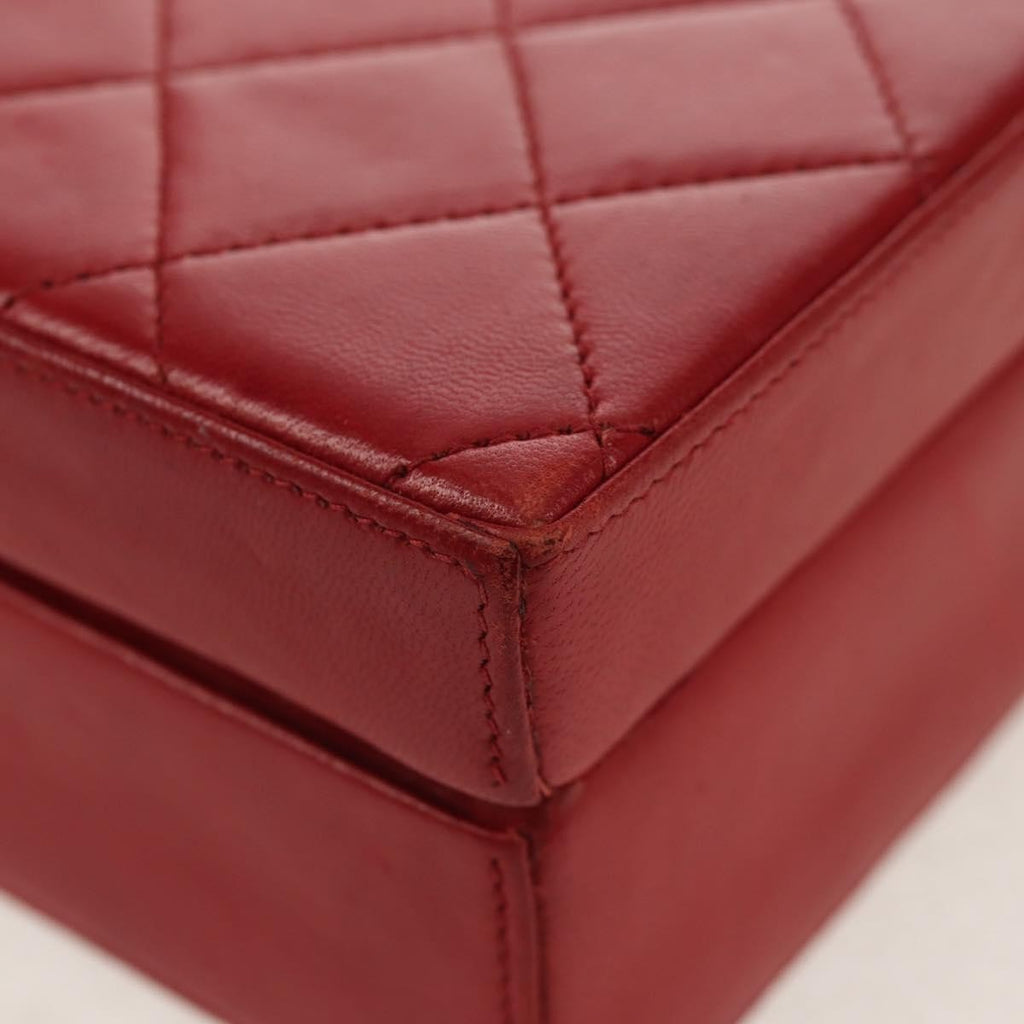 Chanel Matelasse Chain Shoulder Bag Leather Red Leather Shoulder Bag Bag