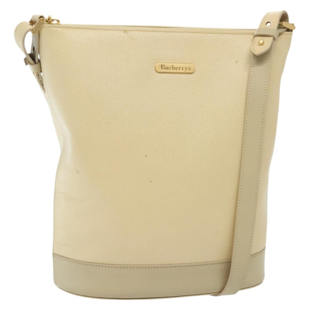 Burberry Shoulder Bag Leather Beige Leather Shoulder Bag
