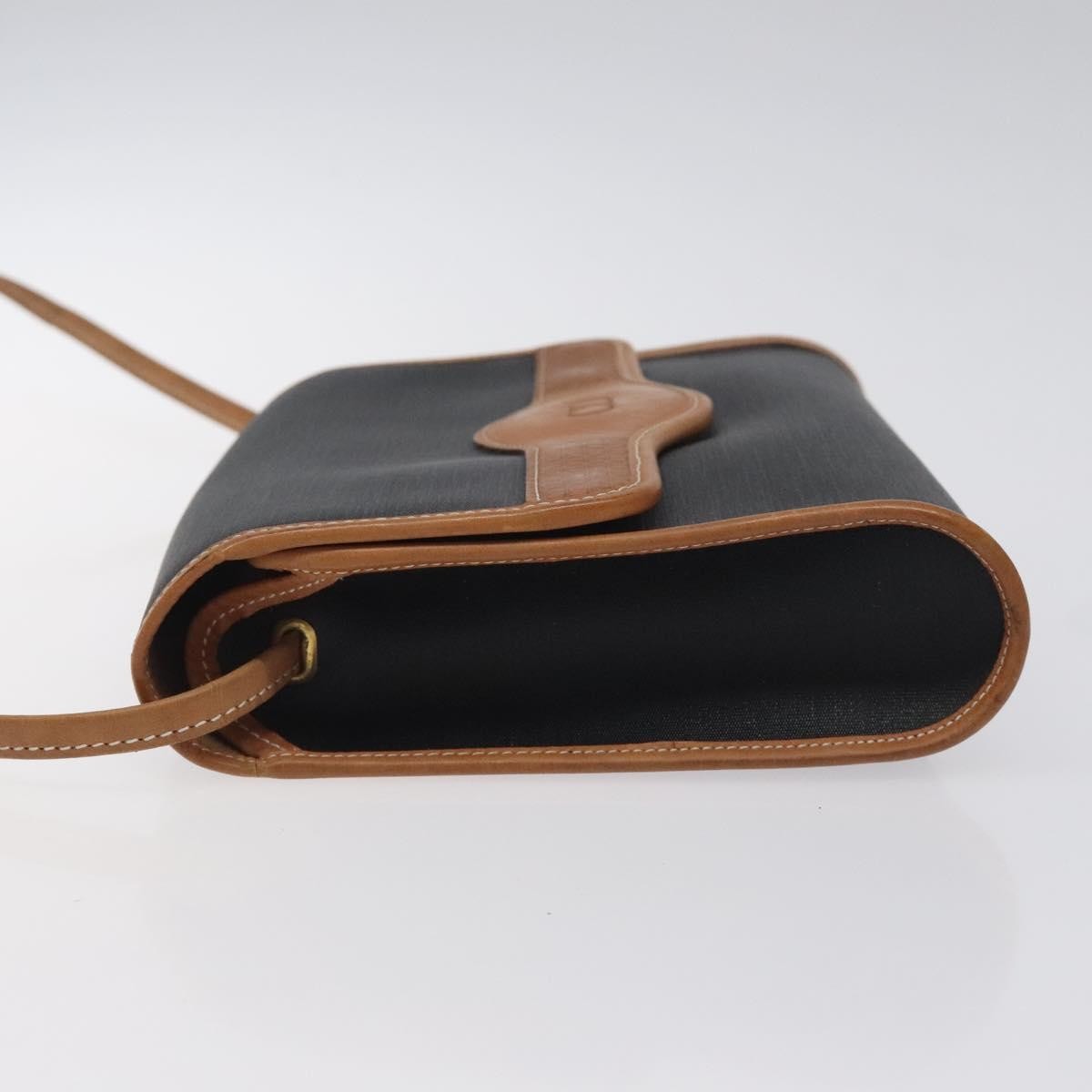 Christian Dior Vintage Cd Flap Shoulder Bag Canvas Black Pvc Shoulder Bag Bag (Pre-Owned)