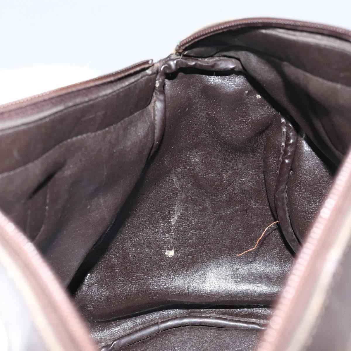 Christian Dior Vintage Cd Trotter Handbag Canvas Brown Canvas Handbag (Pre-Owned)