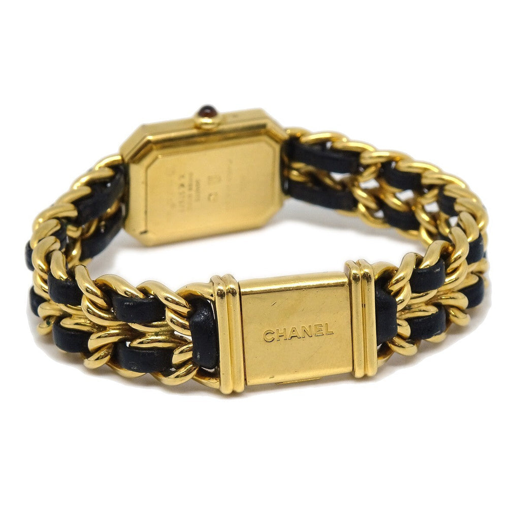 Chanel Premiere Rock Quartz Watch Plated Metal And Leather Watch