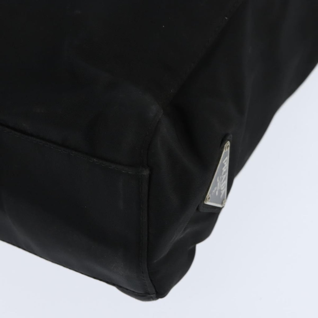 Prada Resin Handle Tote Tessuto Black Nylon Tote Bag Bag
