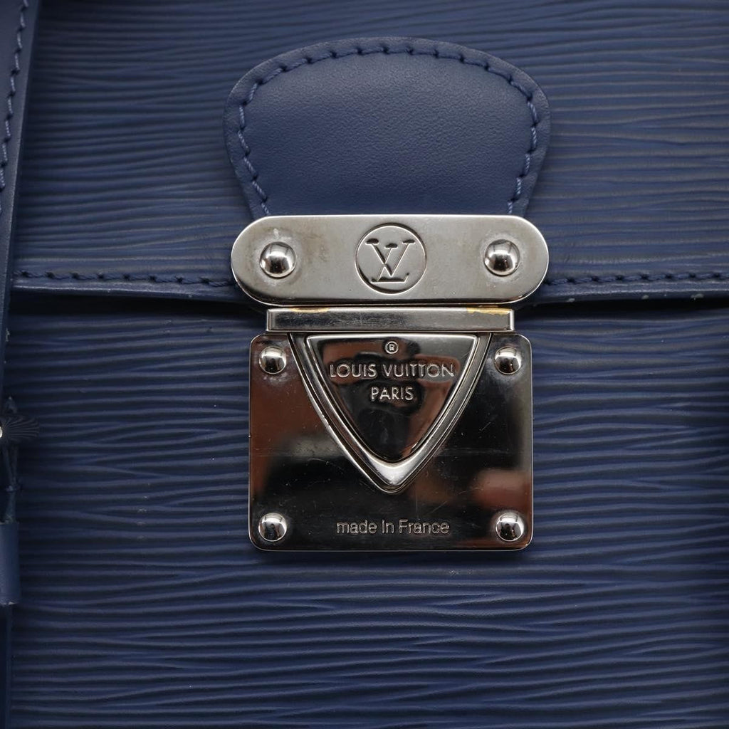 Louis Vuitton Segur Handbag Epi Leather Blue Leather Handbag